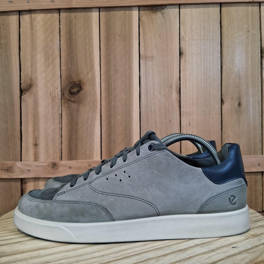 Ecco Street Lite Shoes Mens 9-9.5 43 Gray‎ Nubuck Casual Comfort Sneakers
